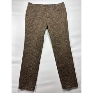 Grace in L.A. Women's Easy Fit Brown Leopard Print Pants - Size‎ 34 (34x28.5)*